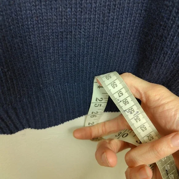 Fabienne Chapot Monkey Graphic Sweater Women Small Navy Blue Wool Cashmere Blend - Picture 9 of 10